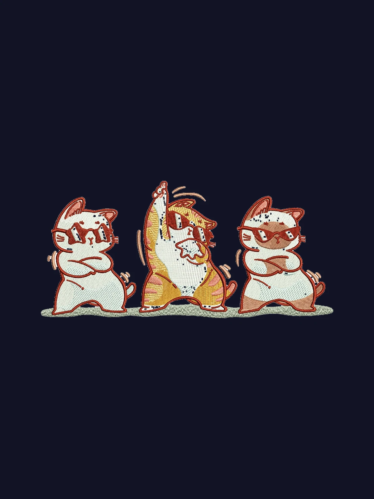Kitty Party ,cat Embroidery — Stickdesign