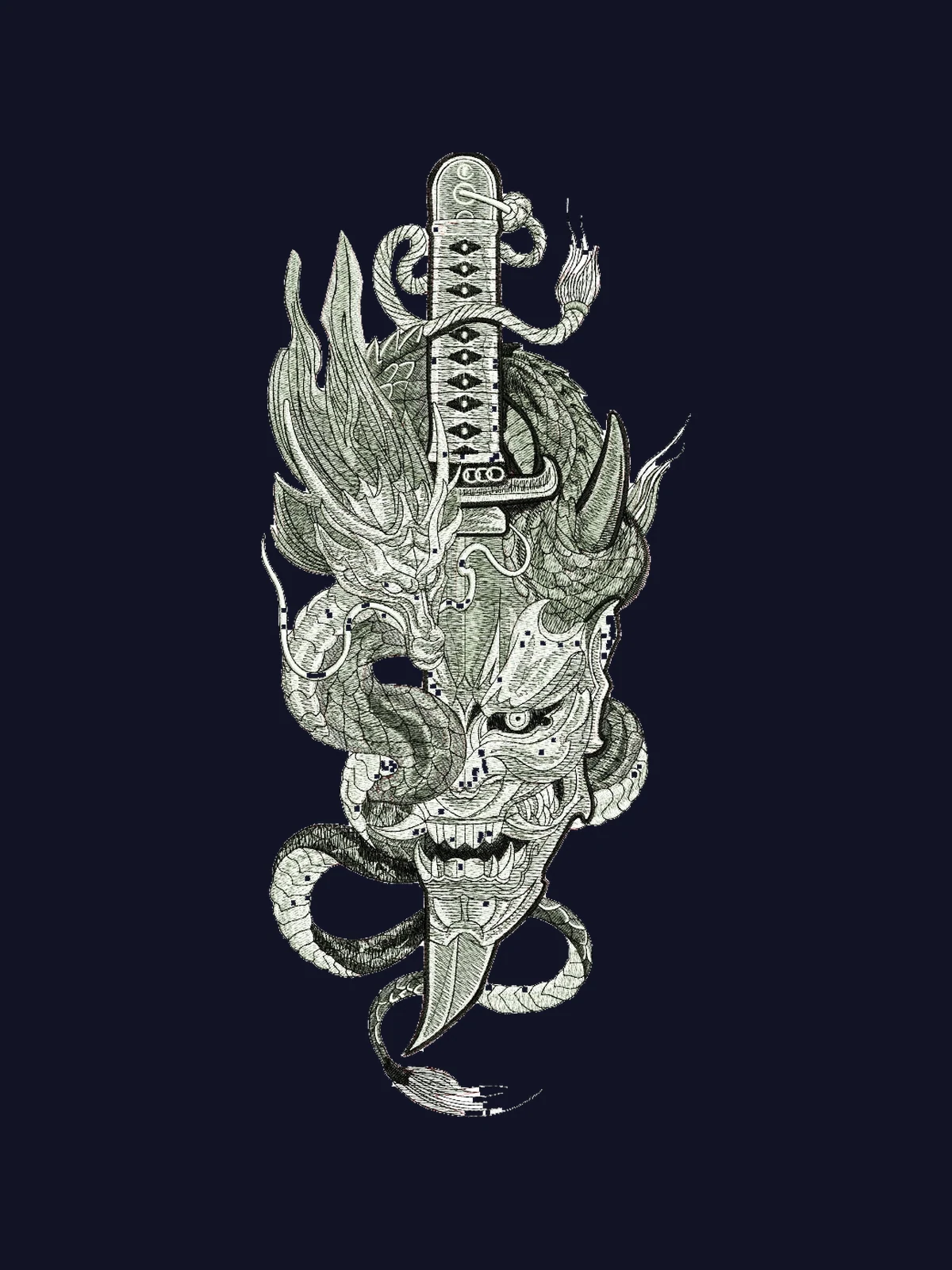Demon Knife — Stickdesign