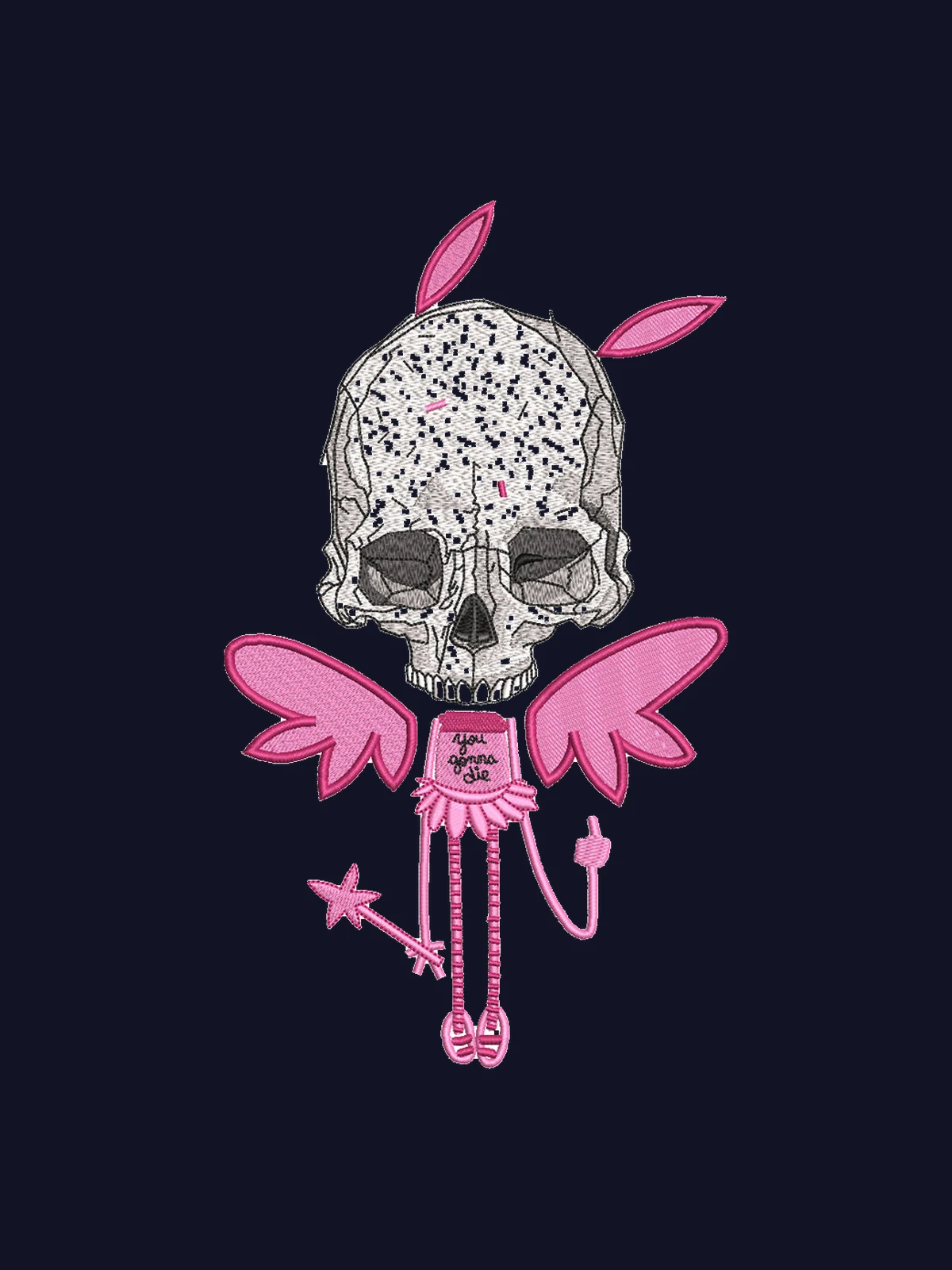 Skull Fairy — Stickdesign