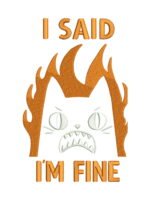 I'm Fine embroidery artwork preview