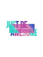Be Awesome embroidery artwork preview