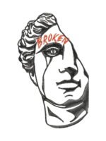 Broken Greek Statue embroidery artwork preview