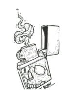 Bruning Lighter embroidery artwork preview