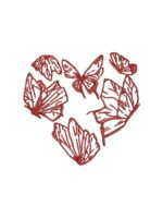 Butterfly Love embroidery artwork preview
