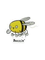 Honey Bee Buzzin embroidery artwork preview