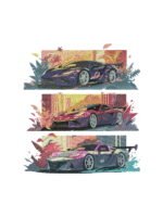 Sports Cars embroidery artwork preview
