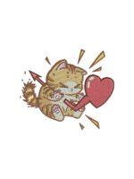Cat Love embroidery artwork preview