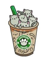 Catppuccino,cat Coffee embroidery artwork preview
