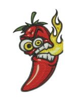 Chilli embroidery artwork preview