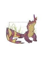 Crocodile embroidery artwork preview