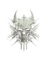 Demon Skull ,demon Head embroidery artwork preview
