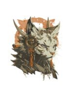 Devil's Spy Cat embroidery artwork preview