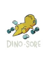 Dino Sore embroidery artwork preview