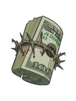 Dollar embroidery artwork preview