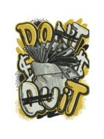 Dont Quite embroidery artwork preview