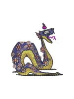 Doodle Snake embroidery artwork preview