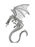 Dragon embroidery artwork preview