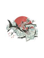 Fisher Skull & Shark embroidery artwork preview