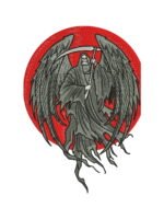 Grim Reaper embroidery artwork preview