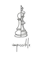 Im Possible Chess Minimal embroidery artwork preview