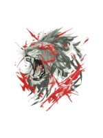 Lion Roar embroidery artwork preview