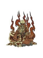 Meditate embroidery artwork preview