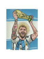Messi embroidery artwork preview