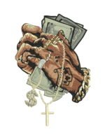 Money & Faith embroidery artwork preview