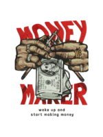 Money Maker embroidery artwork preview