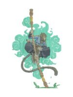 Monkey King embroidery artwork preview