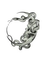Dark Moon Serpent embroidery artwork preview