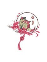Mystic Fox In Bloom embroidery artwork preview