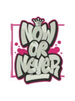Now Or Never embroidery artwork preview