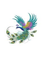 Peacock embroidery artwork preview