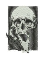 Possesed 3 ,skull Design embroidery artwork preview