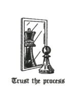 Trust The Process Chess Minimal Design embroidery artwork preview