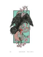 Raven & Snake embroidery artwork preview