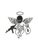 Saint Sin embroidery artwork preview