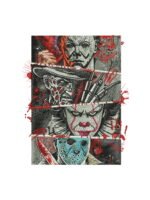 Scary Party ,horror,scream embroidery artwork preview