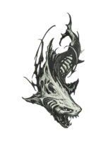 Shark embroidery artwork preview