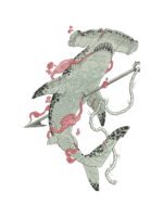Shark With A Skull Tattoo ,shark,hammerhead Shark embroidery artwork preview