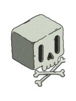 Skull Cube embroidery artwork preview