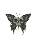 Skull Butterfly embroidery artwork preview