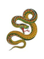 Snake embroidery artwork preview