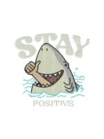 Stay Positive embroidery artwork preview