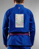 Stoner embroidery on the back of a blue BJJ Gi