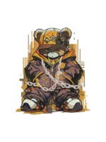 Teddy embroidery artwork preview