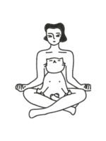 Yoga Cat Girl embroidery artwork preview