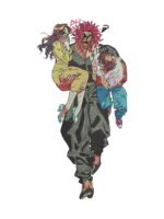 Yujiro Hanma embroidery artwork preview