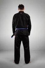 Model wearing the black GiFanatix BJJ Gi from the back